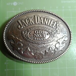 Jack Daniels Ornate Silver Belt Buckle